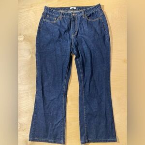 Lee Dark Indigo Jeans with Gold Stitching 10 Medium (QT)